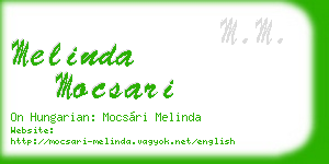 melinda mocsari business card