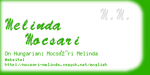 melinda mocsari business card